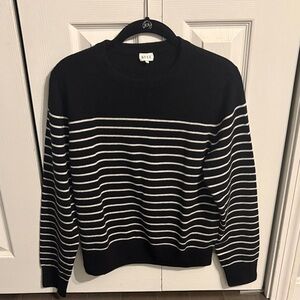 KULE Black and White Striped Women's Sweater